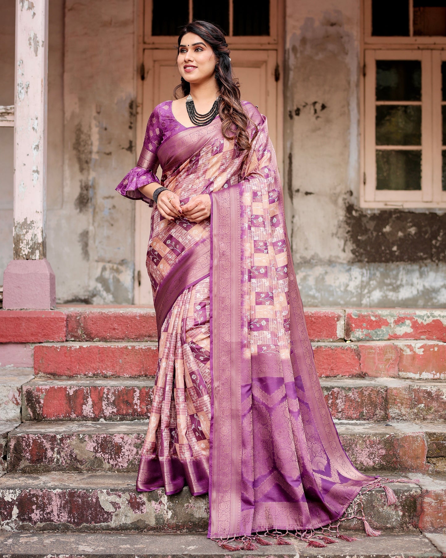 Gorgeous Banarasi Digital Printed Silk Saree.