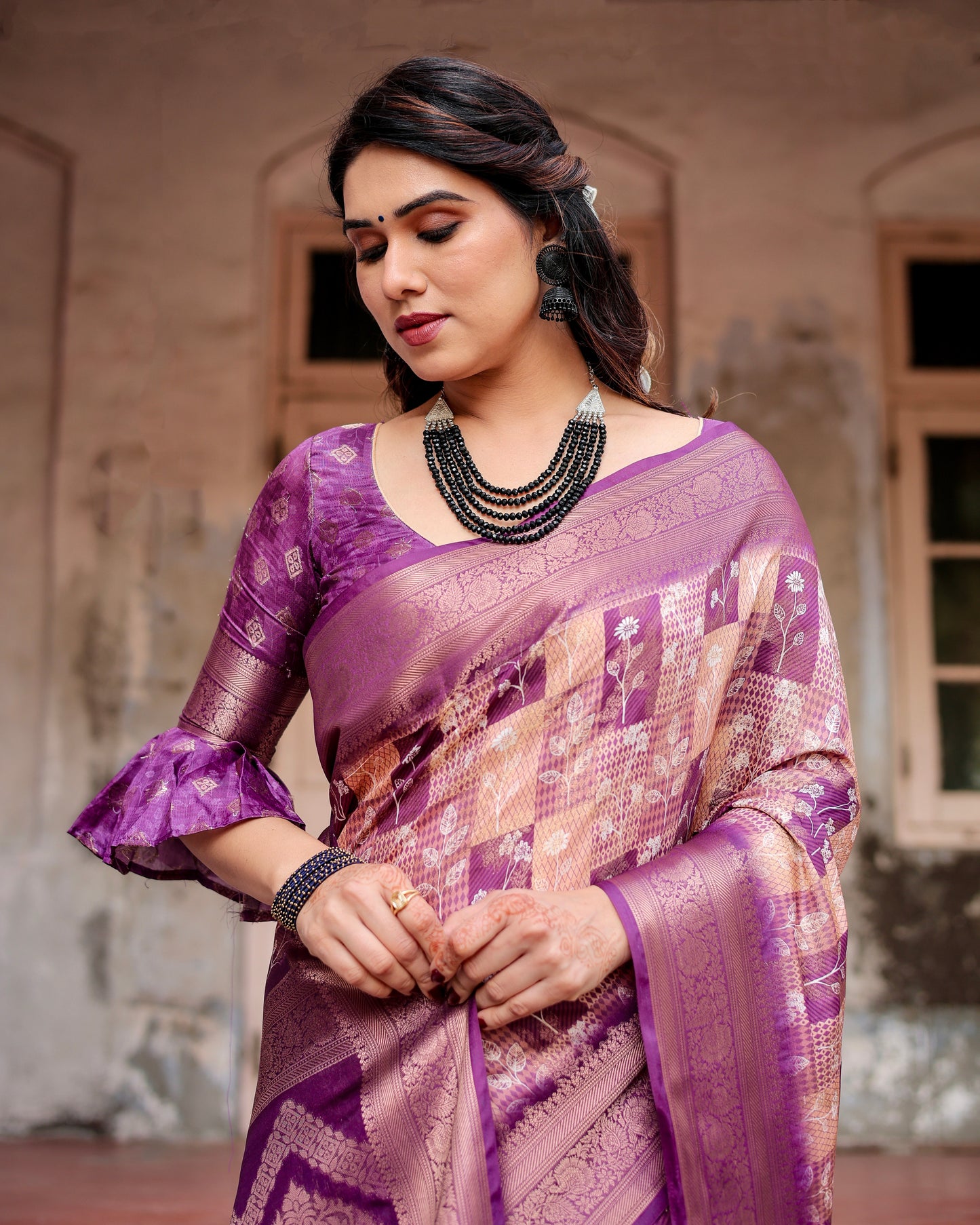 Gorgeous Banarasi Digital Printed Silk Saree.