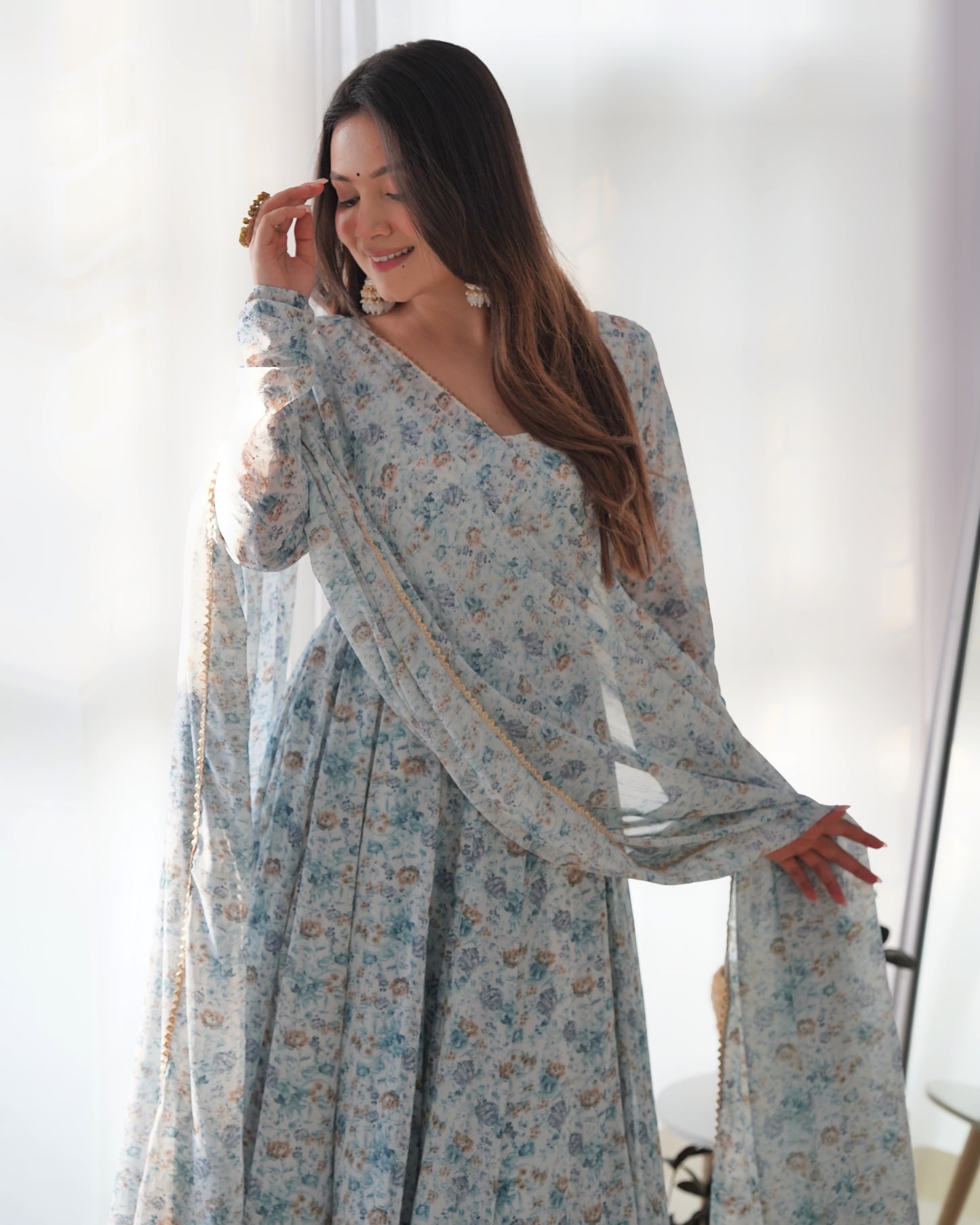 New Floral Printed Casual Wear Special Outfit.