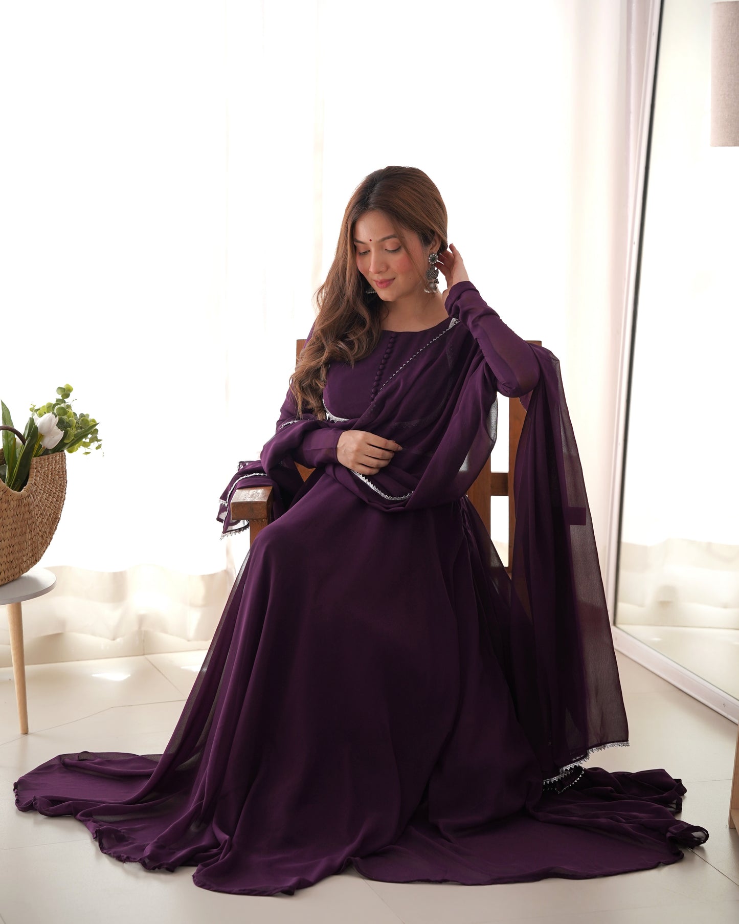 Impressive Look Wedding Wear Special Gown.
