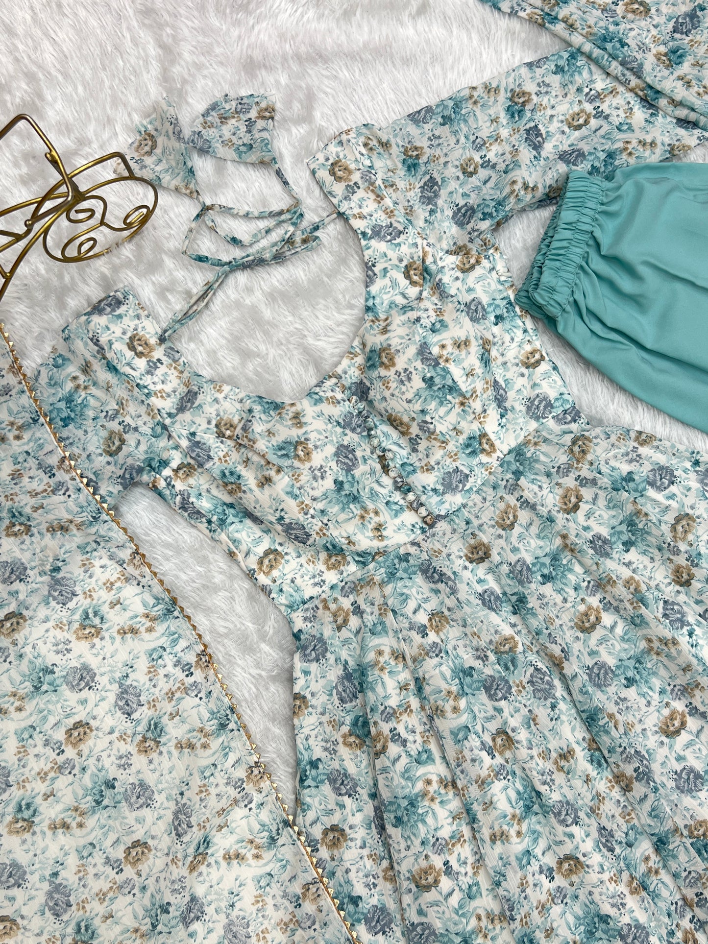 New Floral Printed Casual Wear Special Outfit.