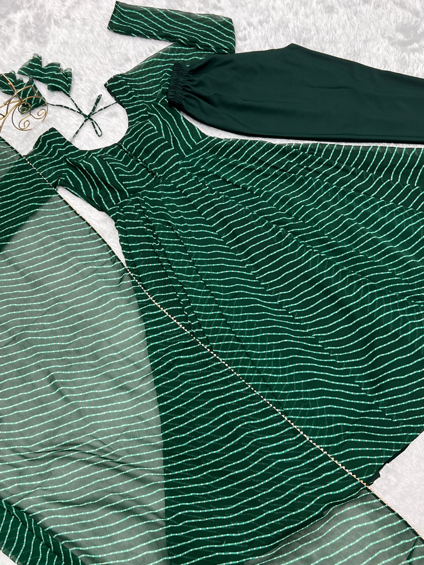 Pretty Look Green Color Trendy outfit.