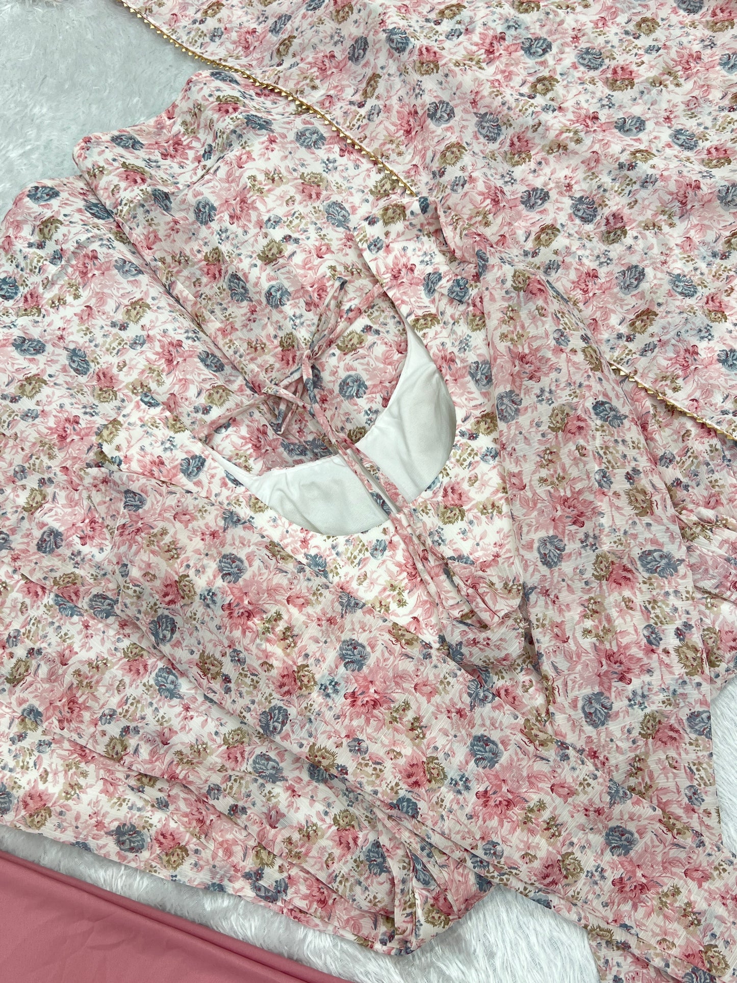 Casual Wear Special Pink Chiffon Outfit.
