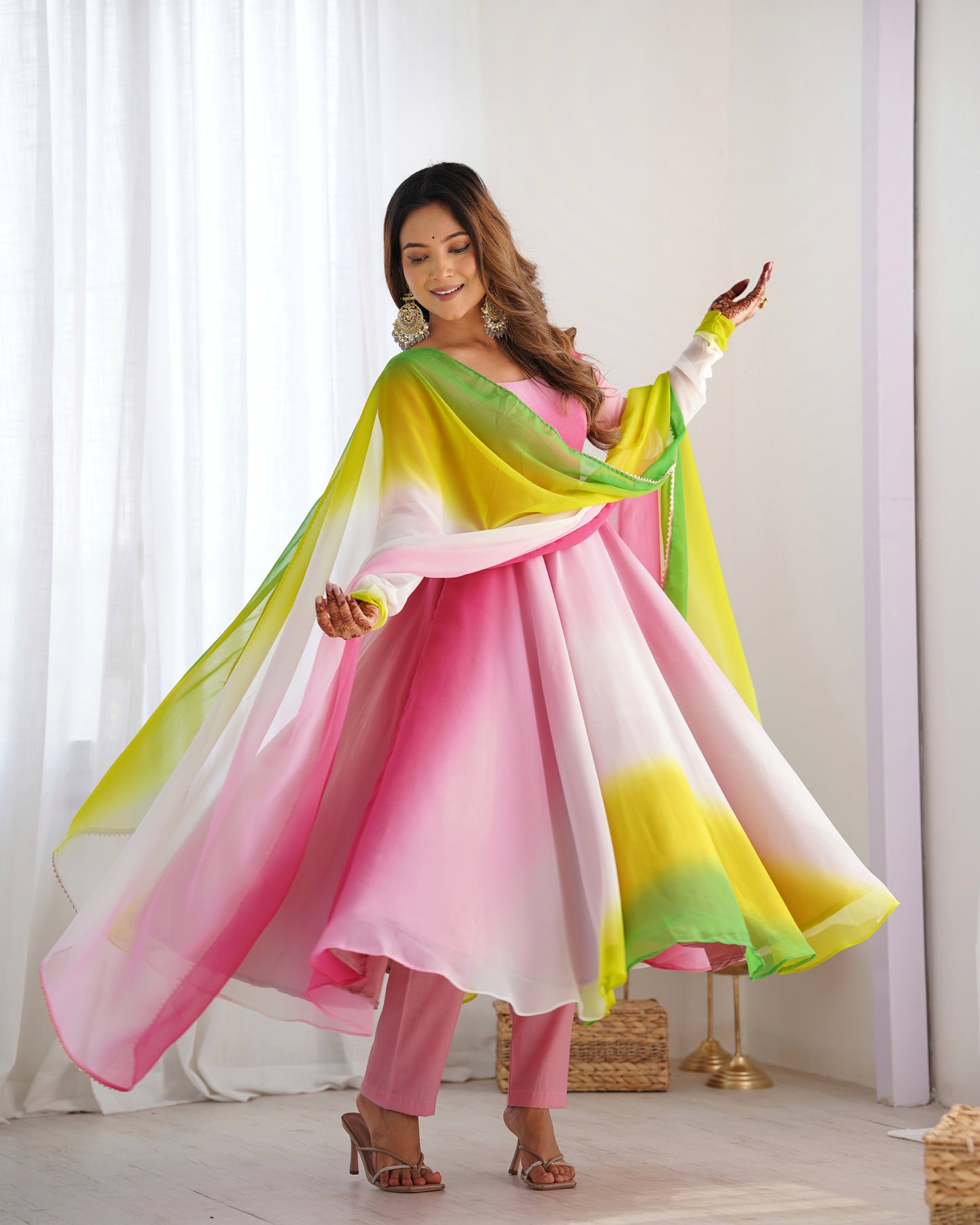 Lightweight Perfect Festival Wear Multicolour Trendy Outfit.
