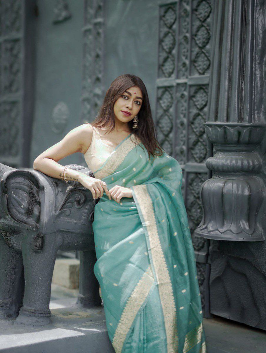 Attractive Look Premium Soft Linen Slab Saree Collection.