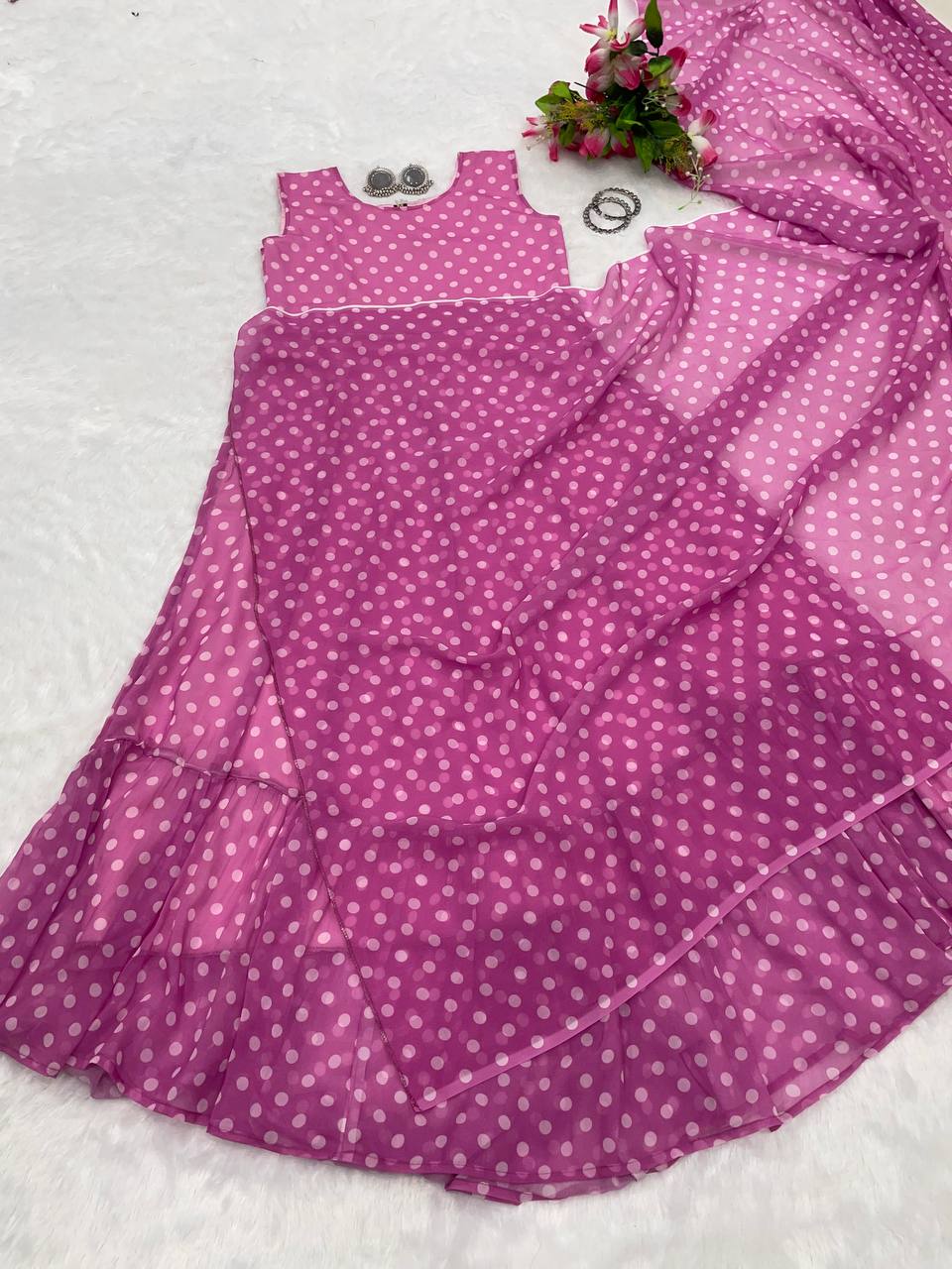 New Latest Designer Trendy 10 Second Ready Made Gown Saree.