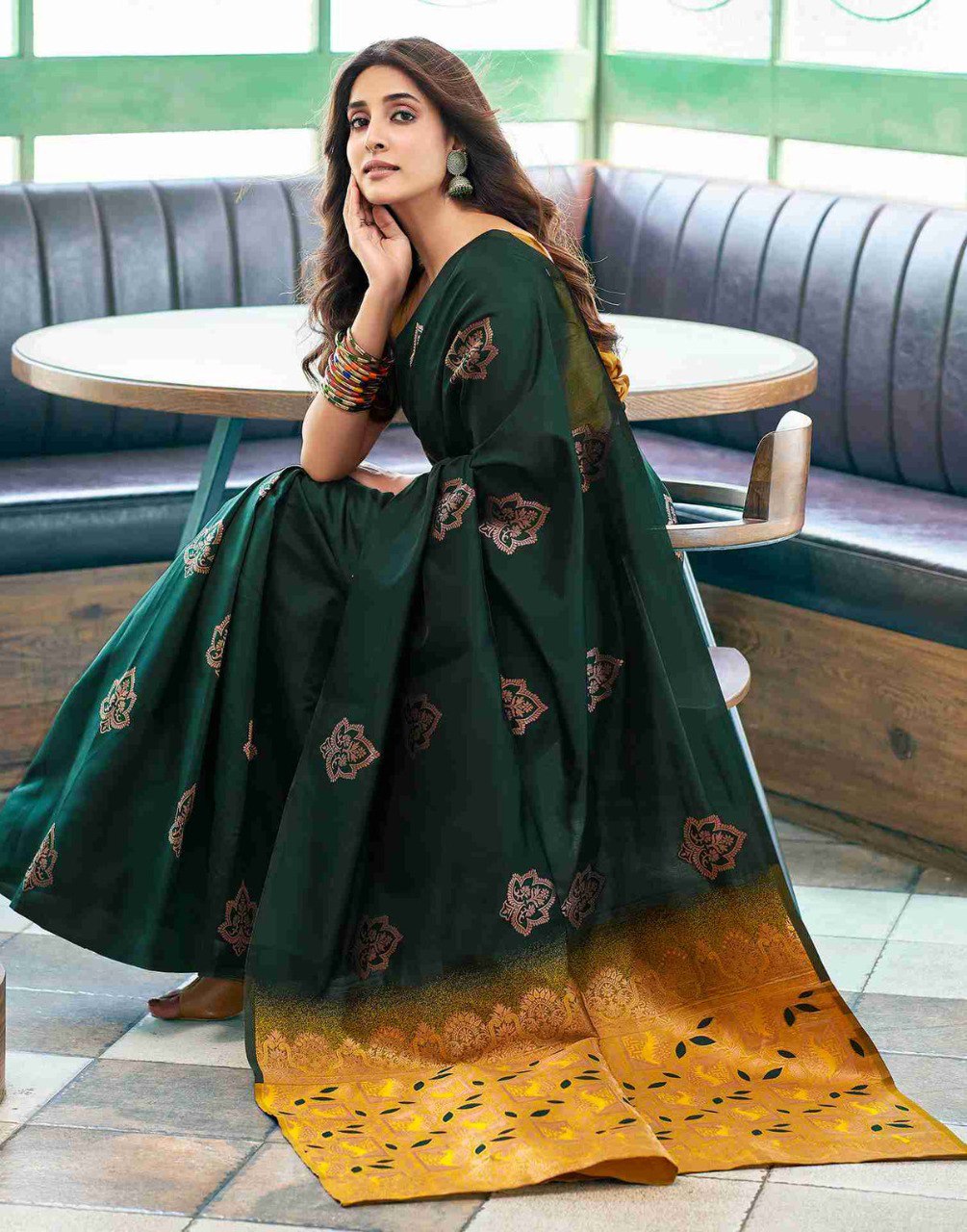 Beautiful Green Saree Collection.