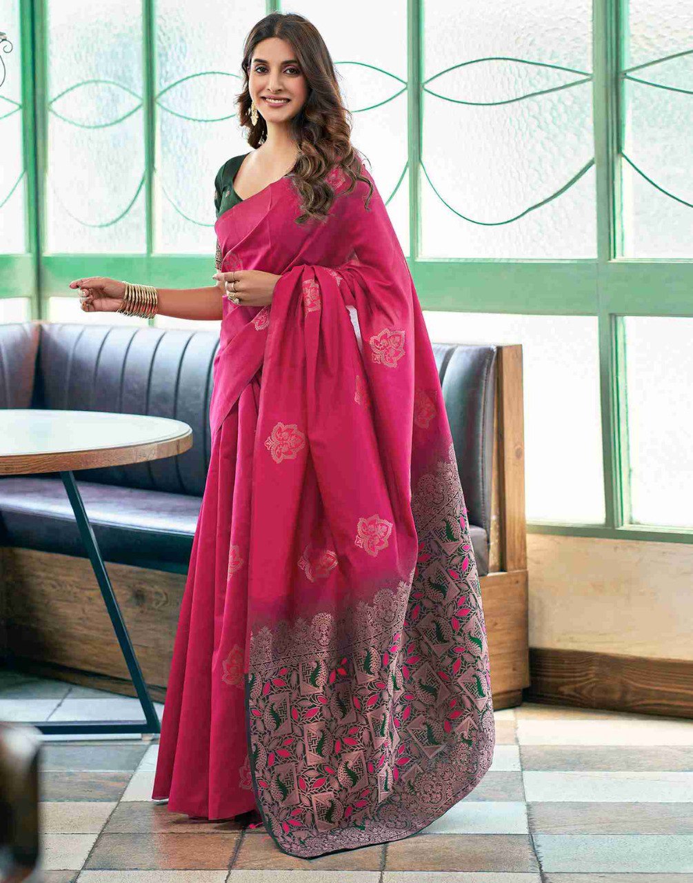 Stunning Look Pretty Banarasi Soft Silk saree Collection.