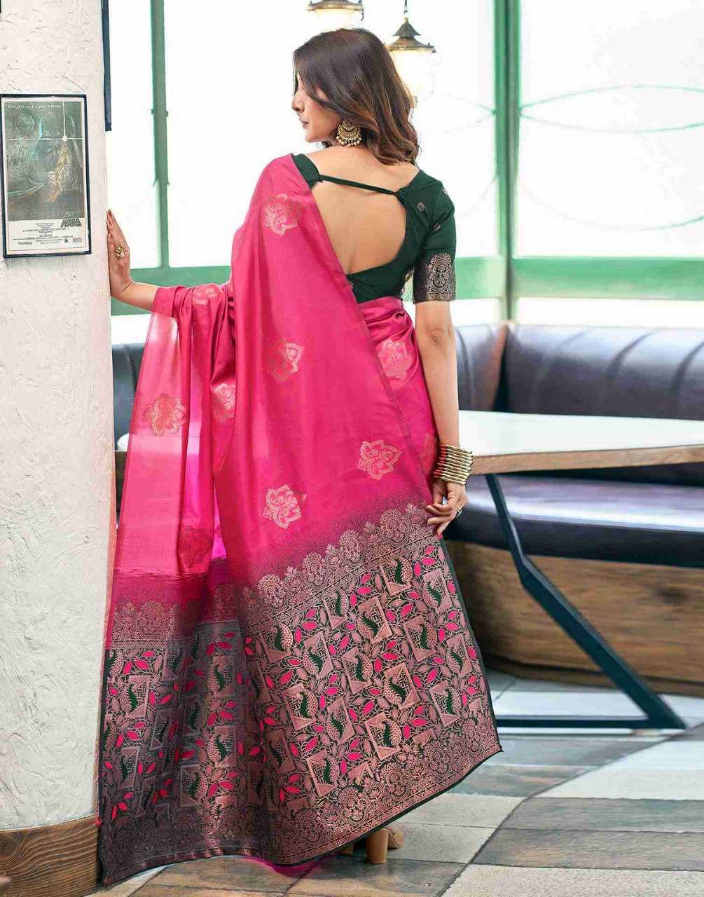 Stunning Look Pretty Banarasi Soft Silk saree Collection.