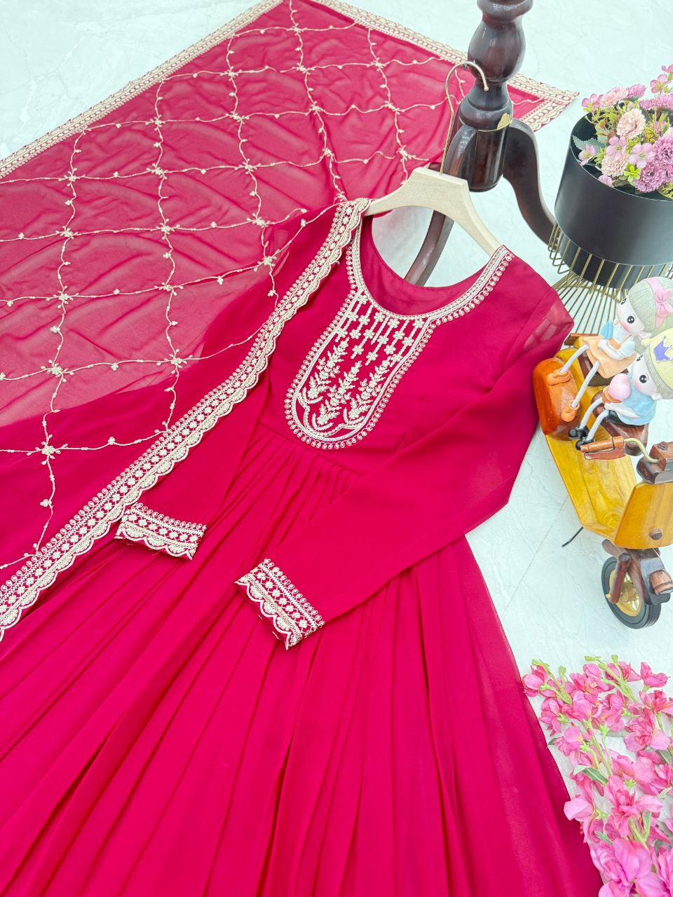 Latest Trendy Designer Pink Gown Collection.