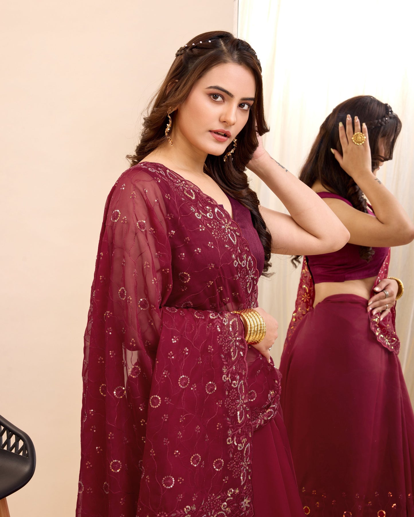 Beautiful Premium Soft Organza Silk Saree.