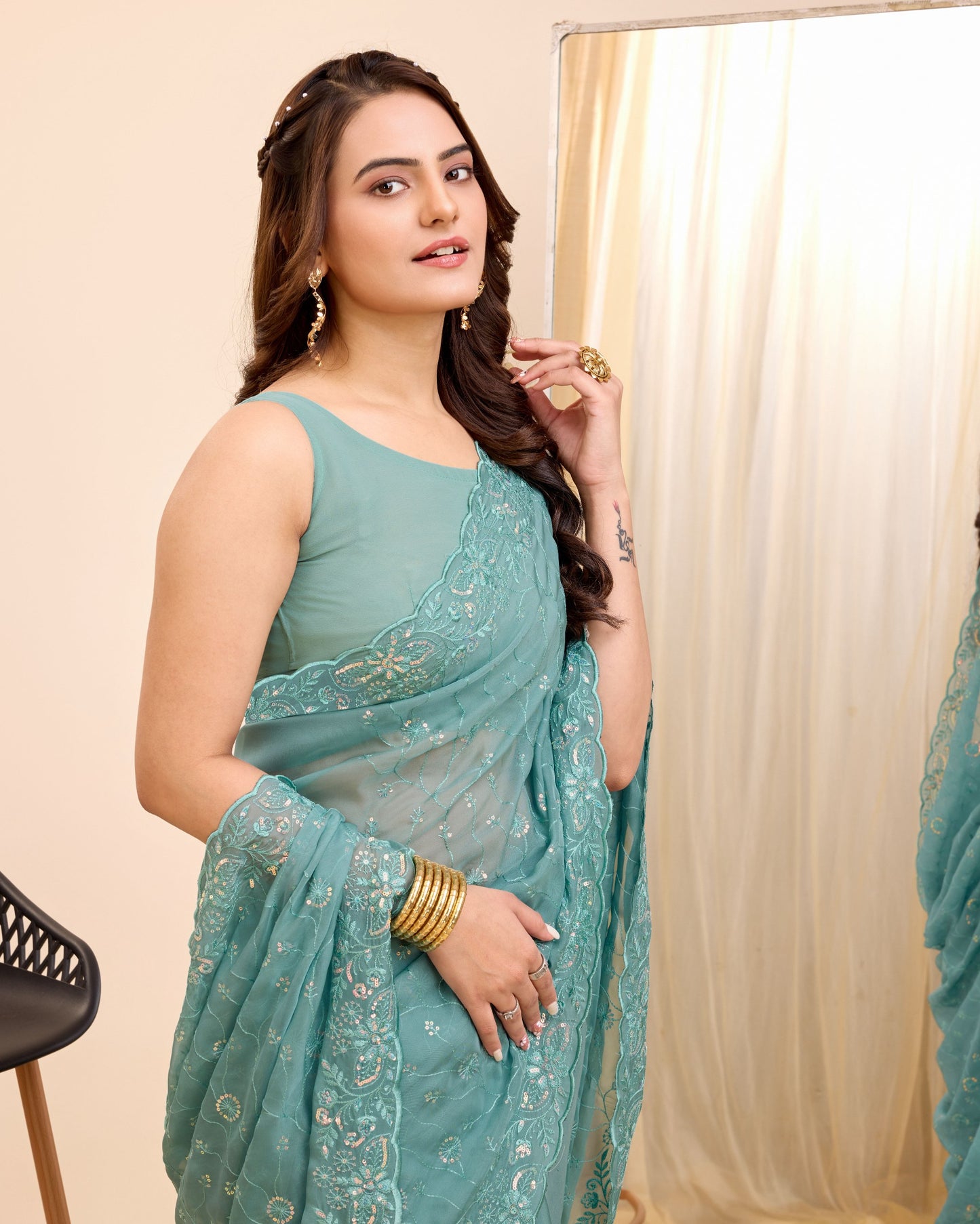 New Designer Premium Soft Organza Silk Saree.