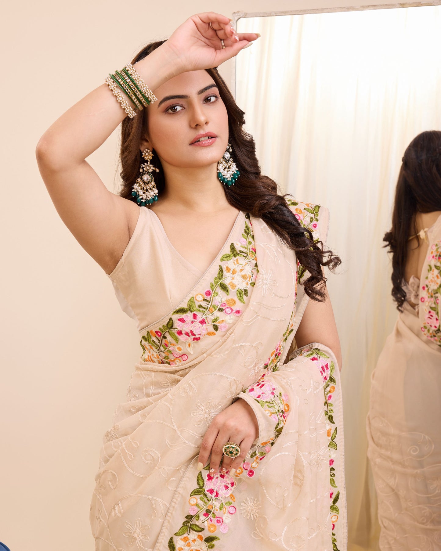 New Designer Premium Tibby Silk Saree.