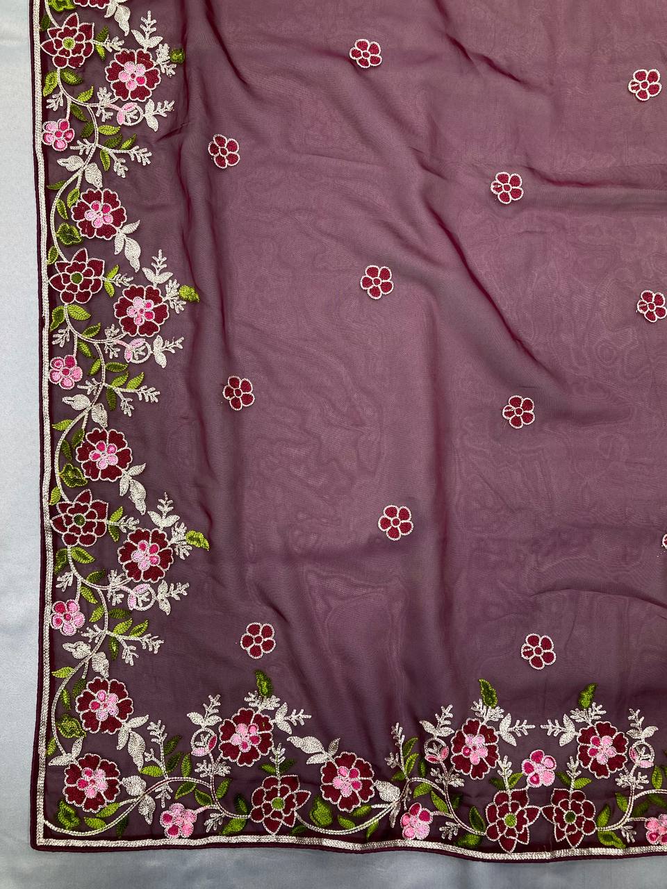 Attractive Designer Premium Tibby Silk Saree.