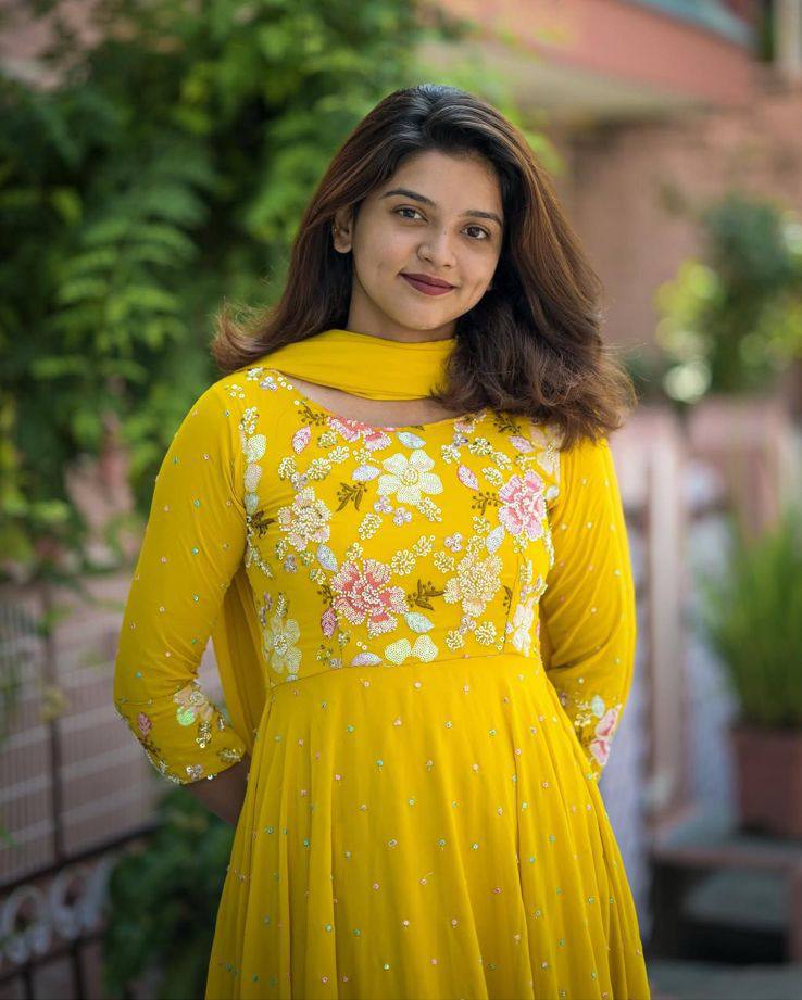 Haldi Functions Special New Trendy Yellow Gown Collection.