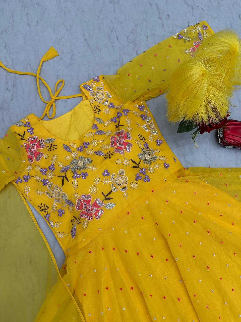 Haldi Functions Special New Trendy Yellow Gown Collection.