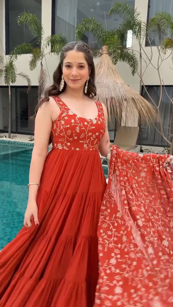 Most Trendy Designer Full Flaired Gown Collection.