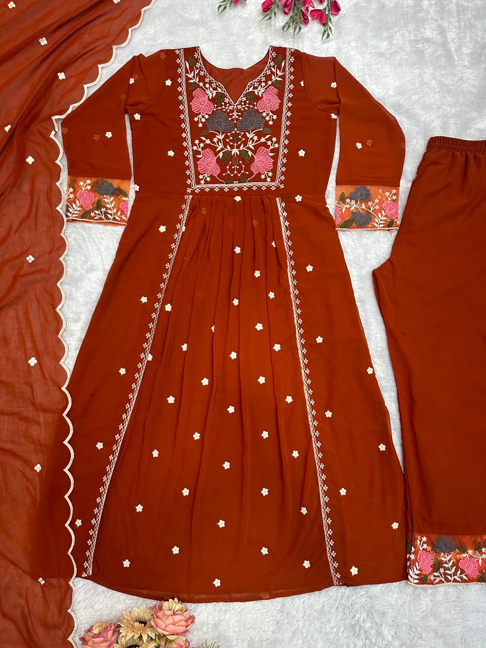 Beautiful Red Designer Trendy Outfit.