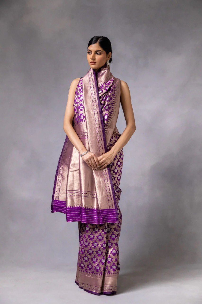 Trendy Magento Banarasi Soft Silk Saree Collection.