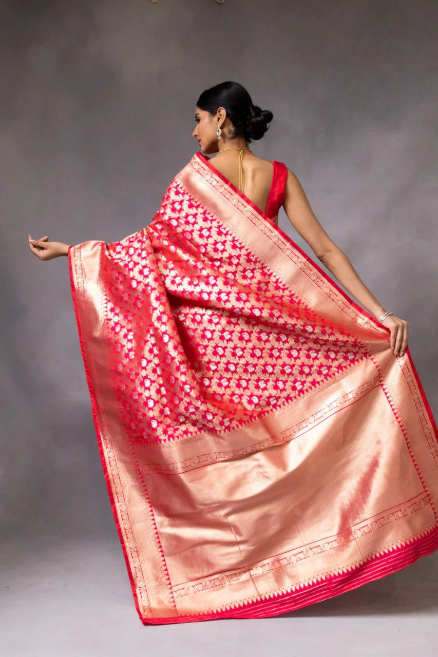 Occasions Wear Special Stunning Look Banarasi Soft Silk Saree Collection.