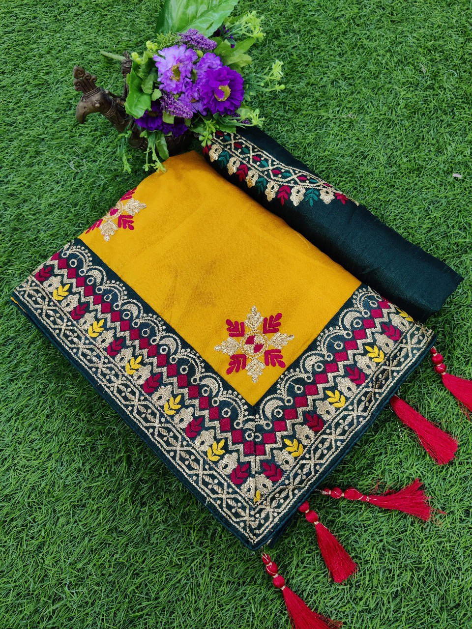 New Designer Vichitra Silk Saree Collection.