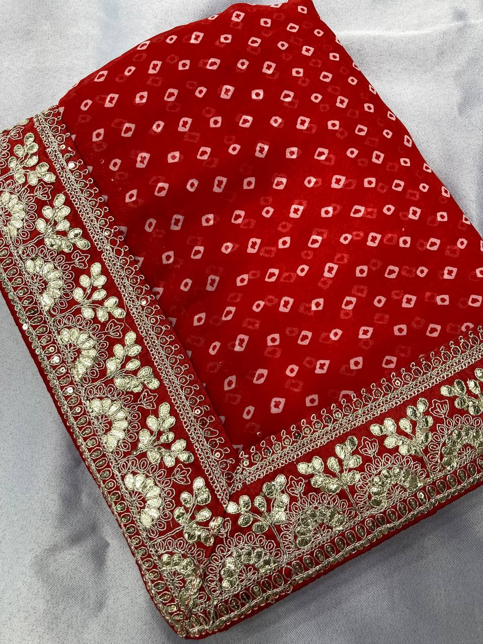 Beautiful Ocassions Wear Bandhni Special Saree.
