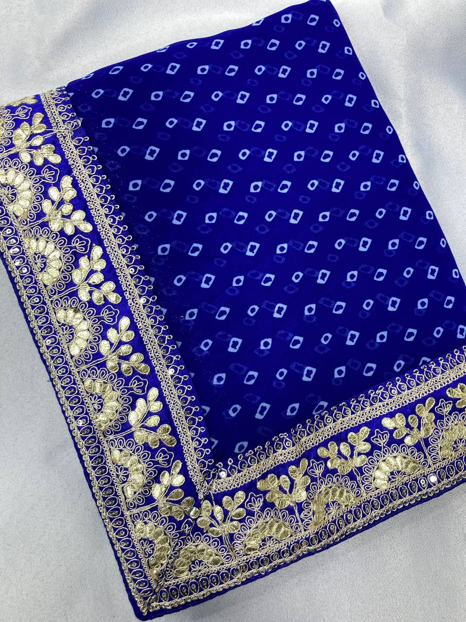 Beautiful Ocassions Wear Bandhni Special Saree.