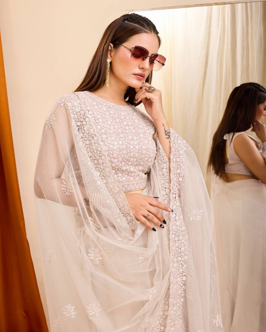 Premium Heavy Soft Net Saree.