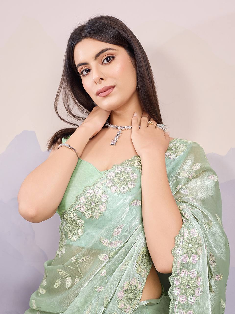 New Burberry Silk Designer Saree Collection.