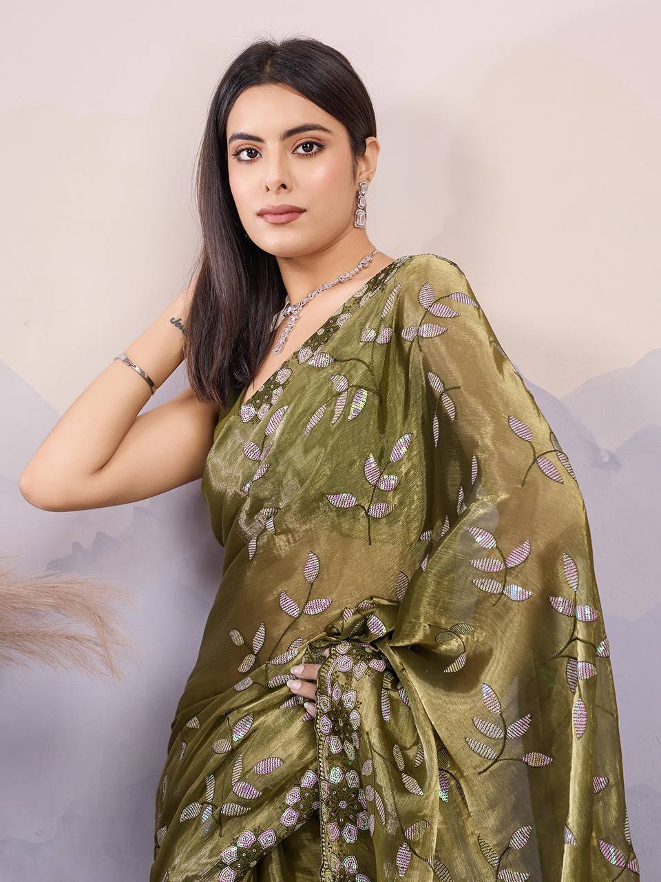 Most Trendy Burberry Silk Saree Collection.