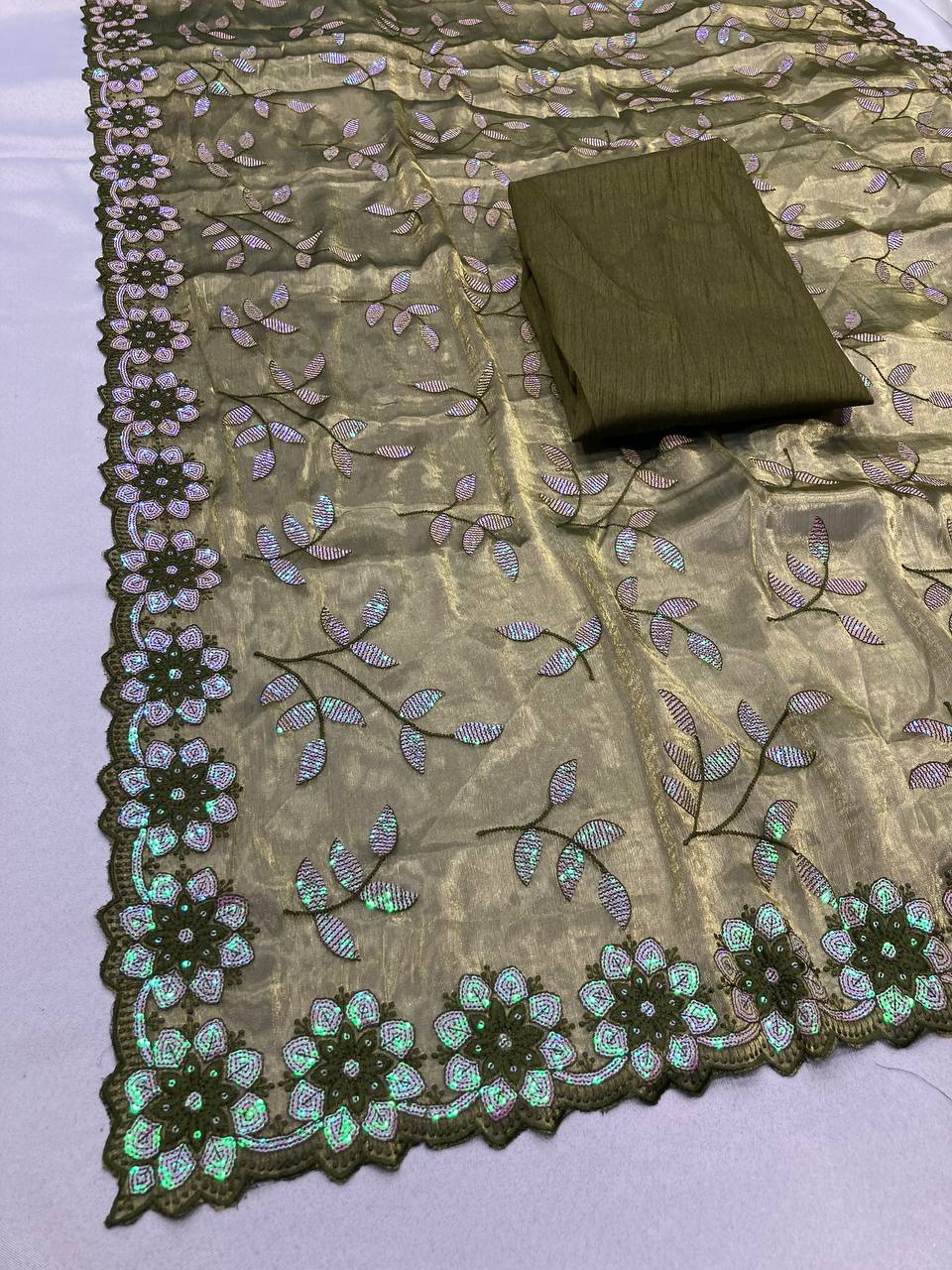 Most Trendy Burberry Silk Saree Collection.