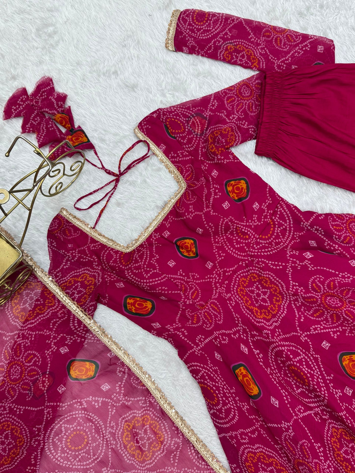 New Designer Traditional Wear Special Bandhni Gown Collection.