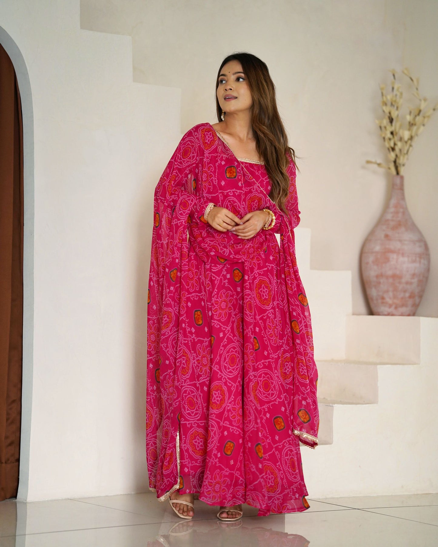 New Designer Traditional Wear Special Bandhni Gown Collection.