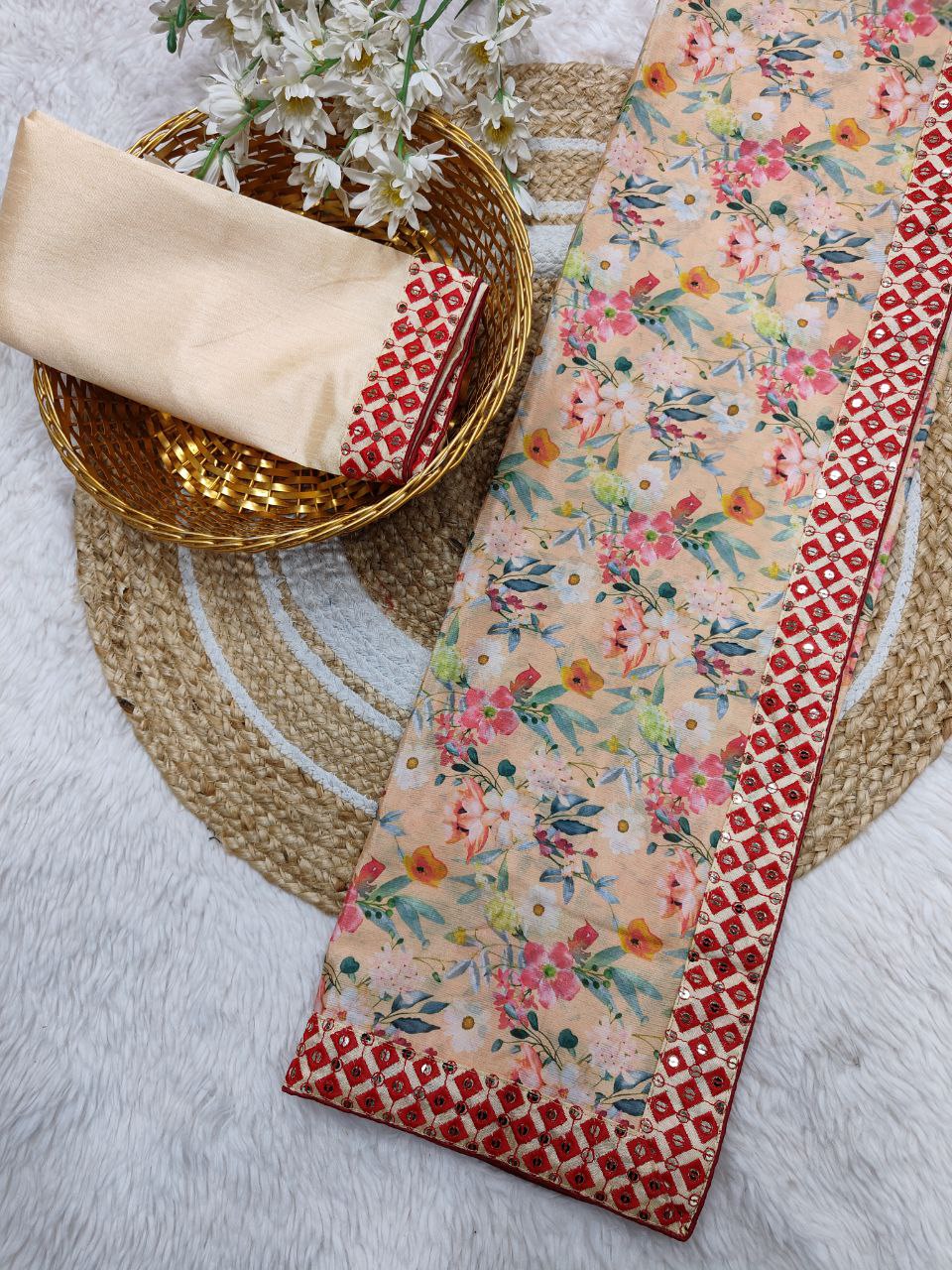 Pretty Soft Chinon Silk Saree Collection.