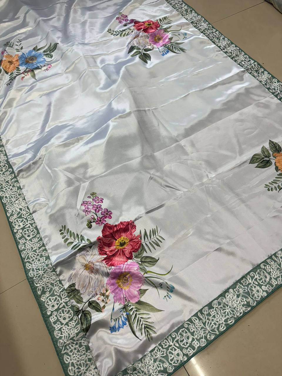 Cocktail Party Wear Special Satin Silk Saree Collection.