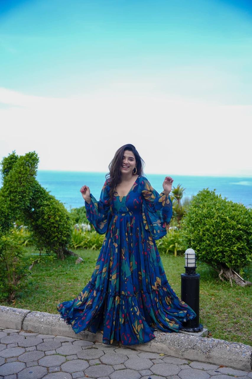 Summer Season Special Full Flaired Gown.