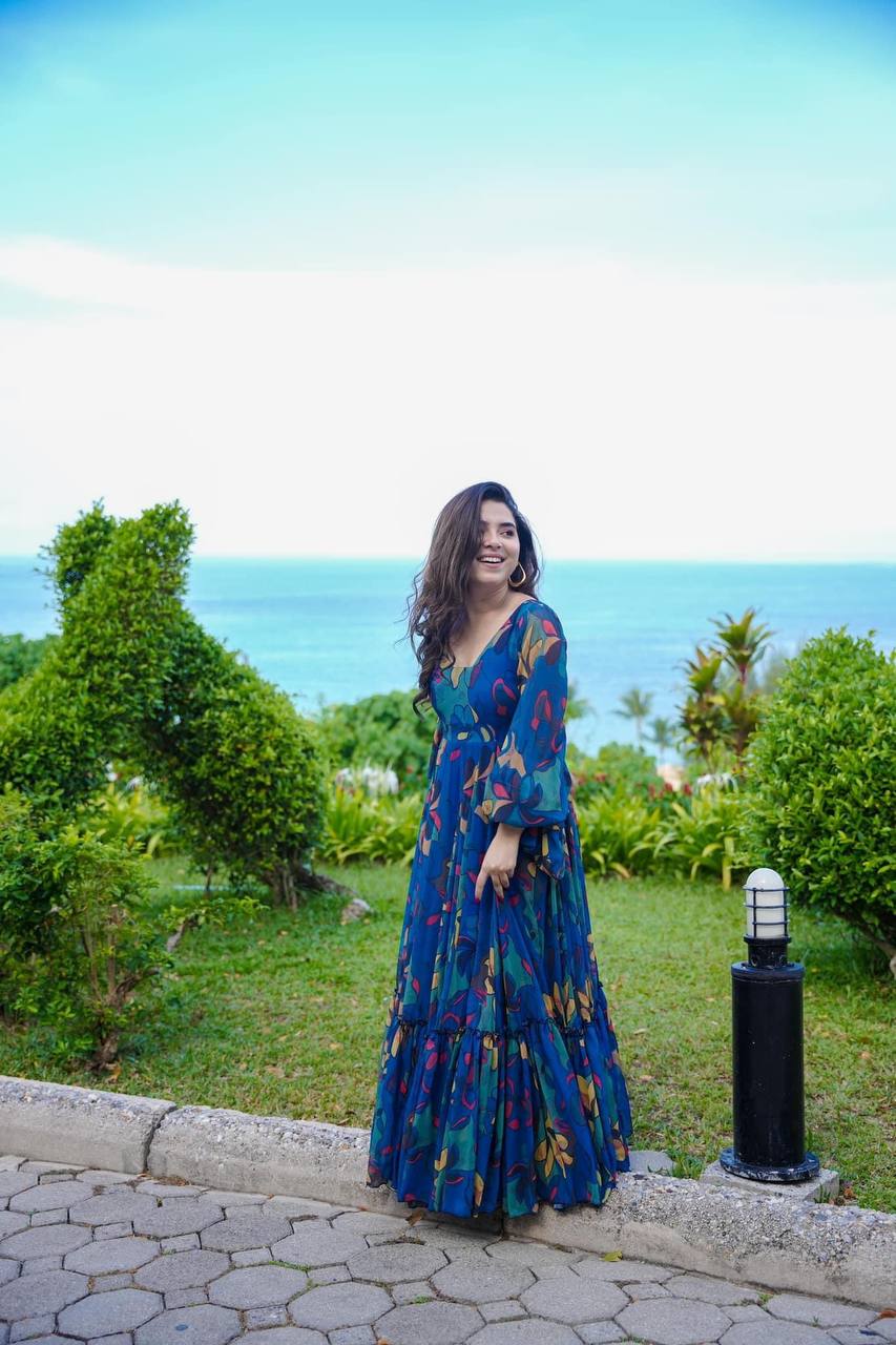 Summer Season Special Full Flaired Gown.