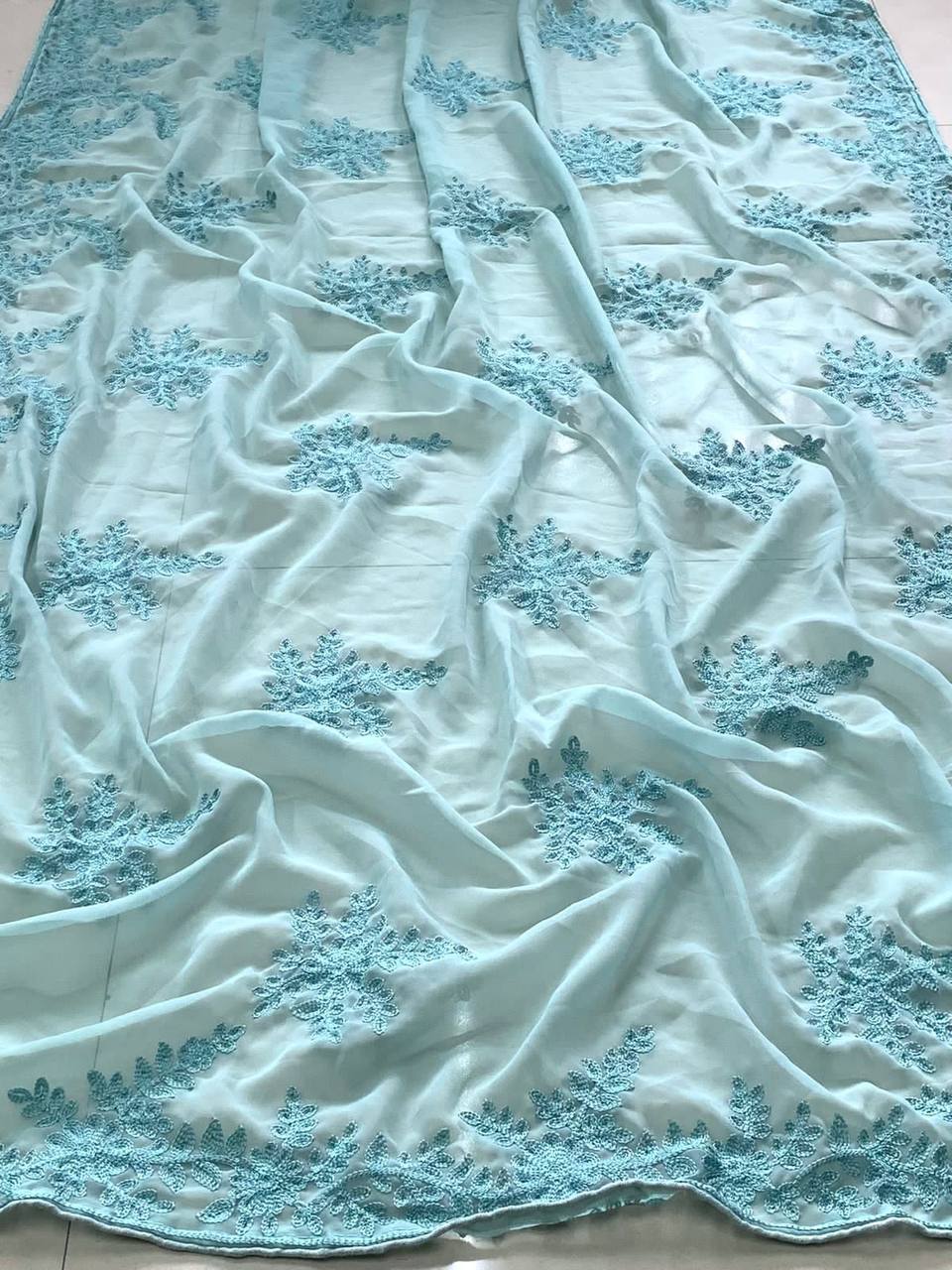 New Collection Premium Georgette Party Wear Designer Saree.