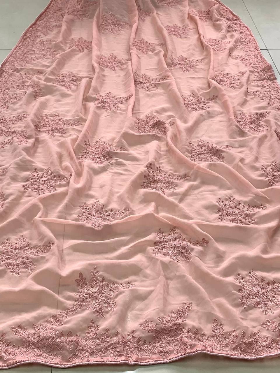 Preety Party Wear Designer Premium Georgette Saree.