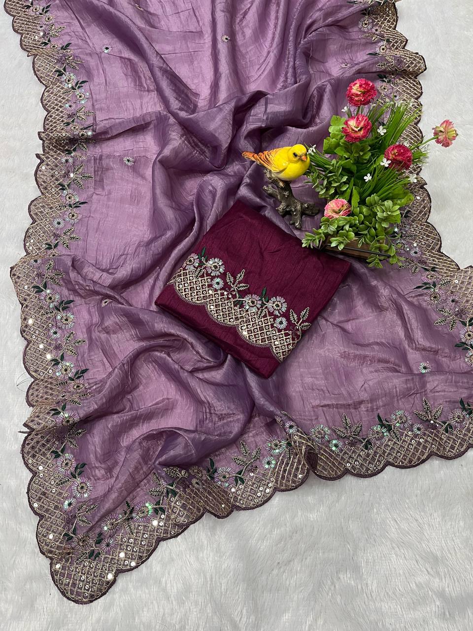 Best Designer Wedding Wear Special Gold Crunchy Saree Collection.