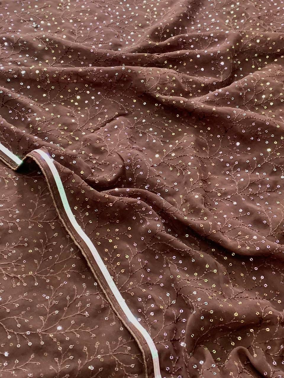 Preety Look Part Wear Special Coffee Color Saree.