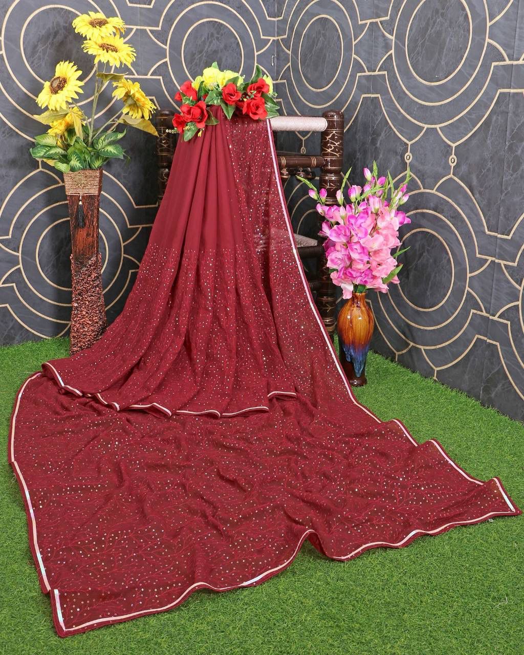 Wedding Wear Special Premium Soft Georgette Saree.