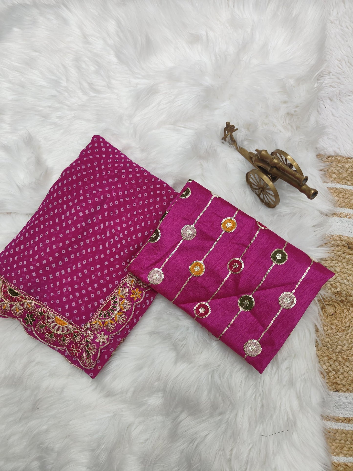 Festival Season Special Pink Bandhni Saree Collection.