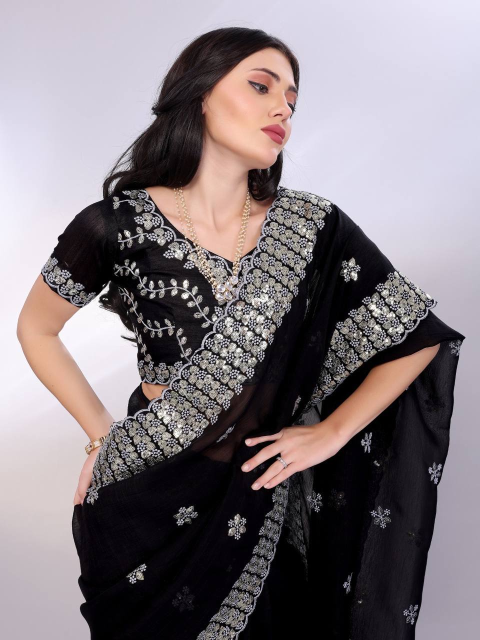 Reception Party Special Gold Tussar Saree Collection.