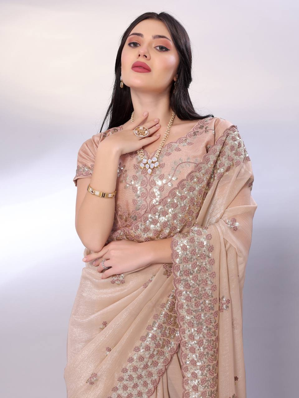 Gorgeous Designer Latest Trendy New Gold Tussar Saree Collection.