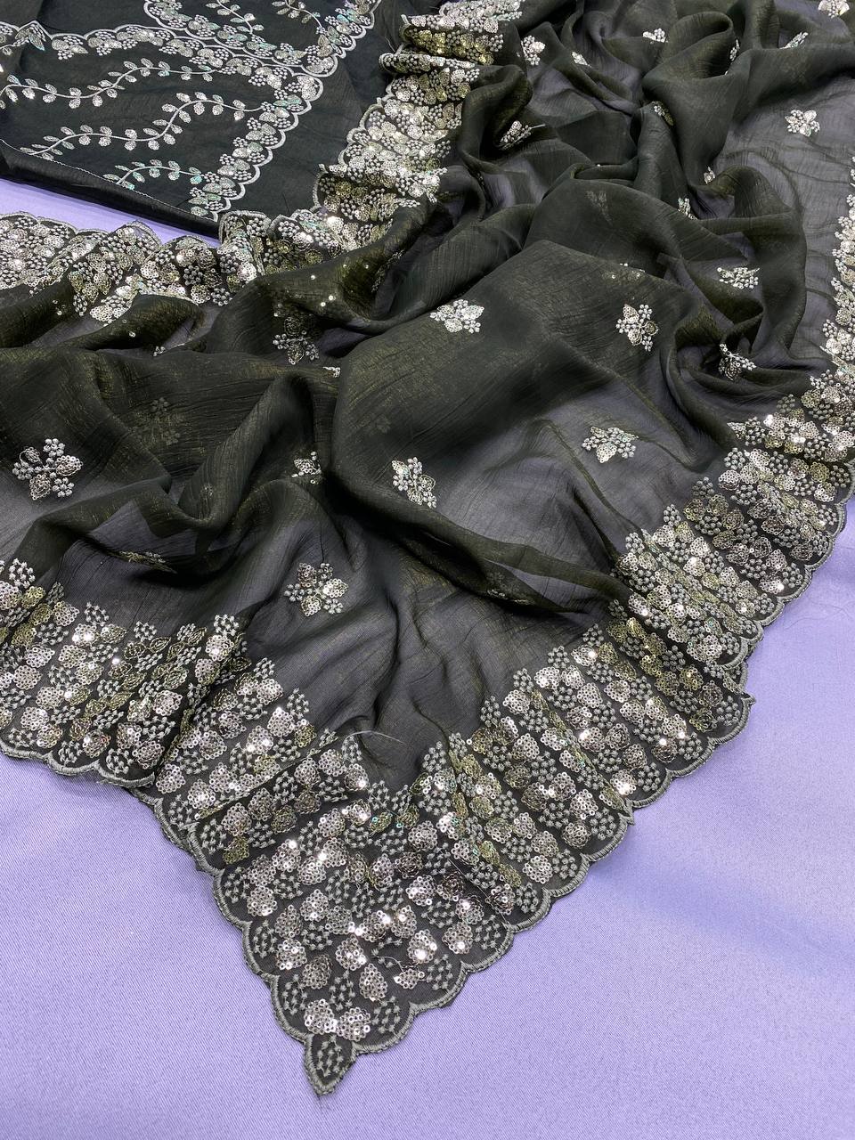 Party Wear Special New Gold Tussar Saree Collection.