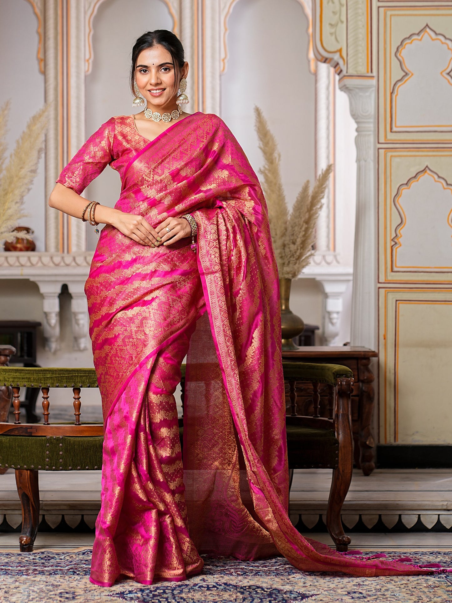 Traditional Look Pure Organza Saree Collection.