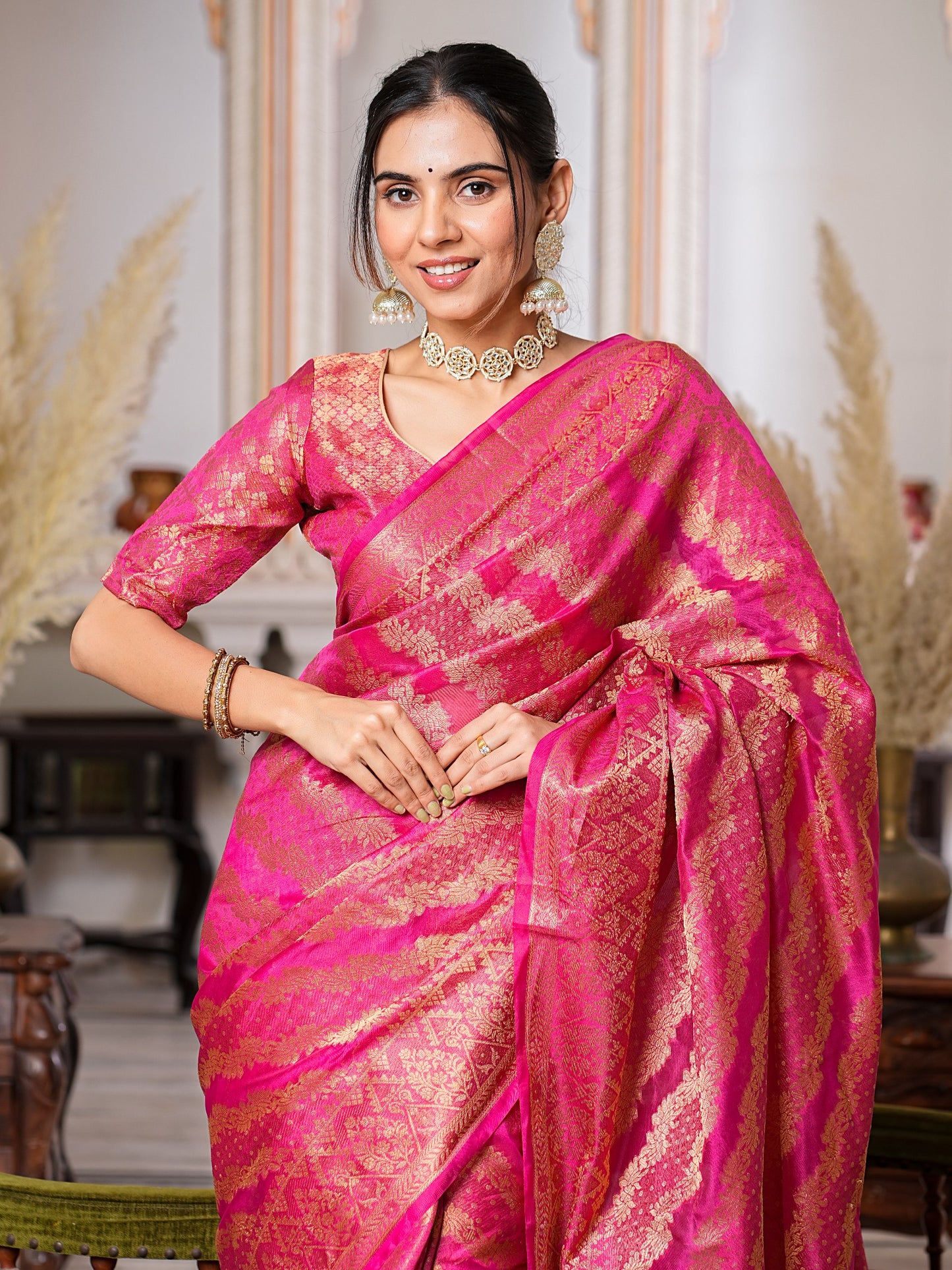 Traditional Look Pure Organza Saree Collection.