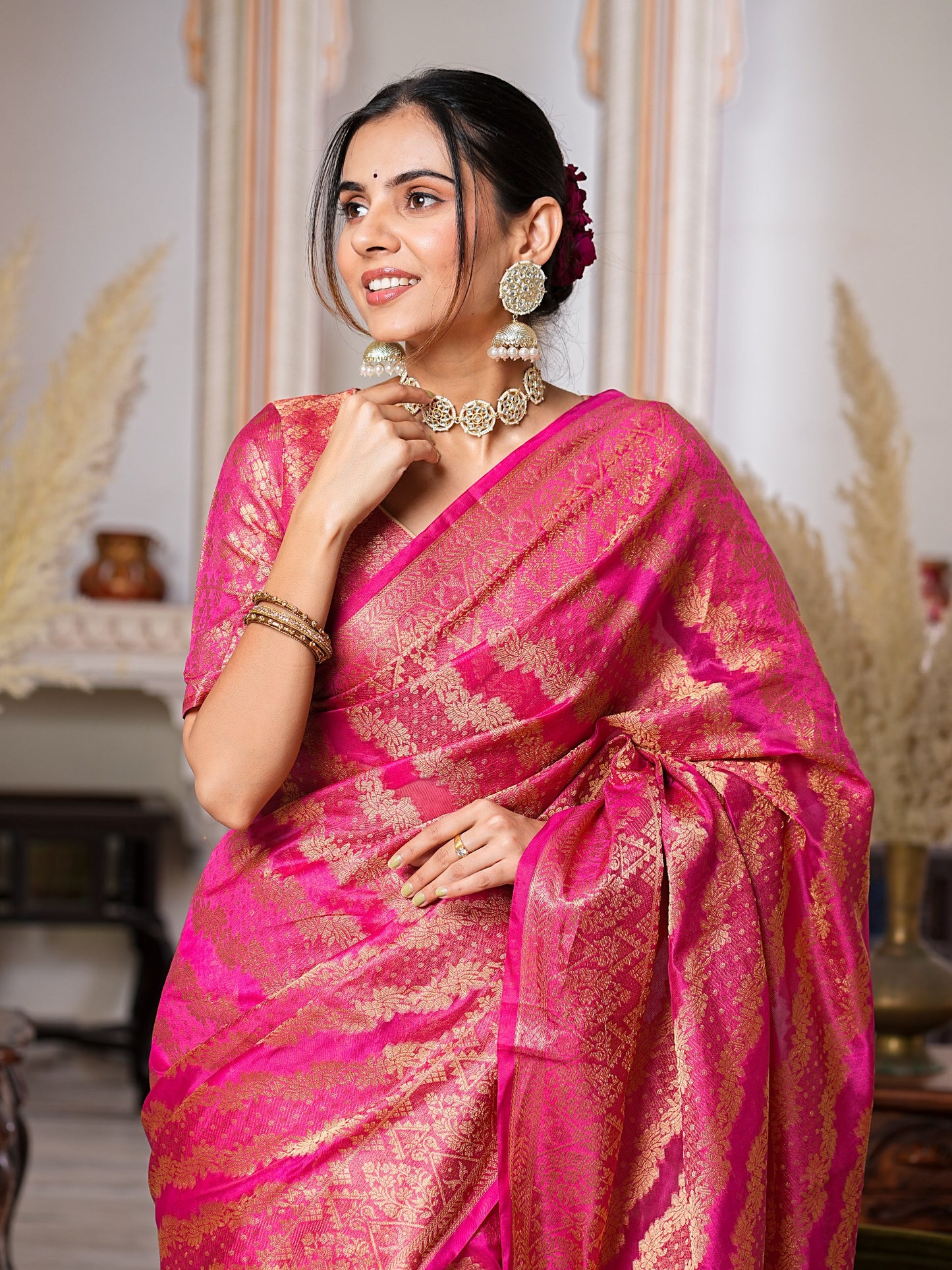 Traditional Look Pure Organza Saree Collection.