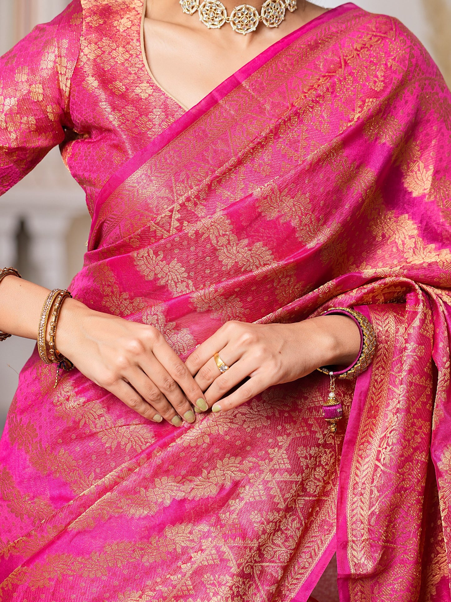 Traditional Look Pure Organza Saree Collection.